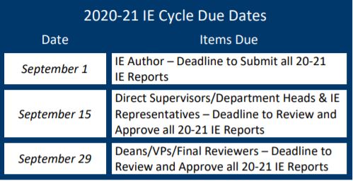 IER 2020-2021 Calendar