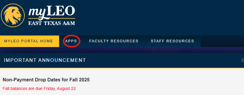 Photo with APPs tab highlighted 
