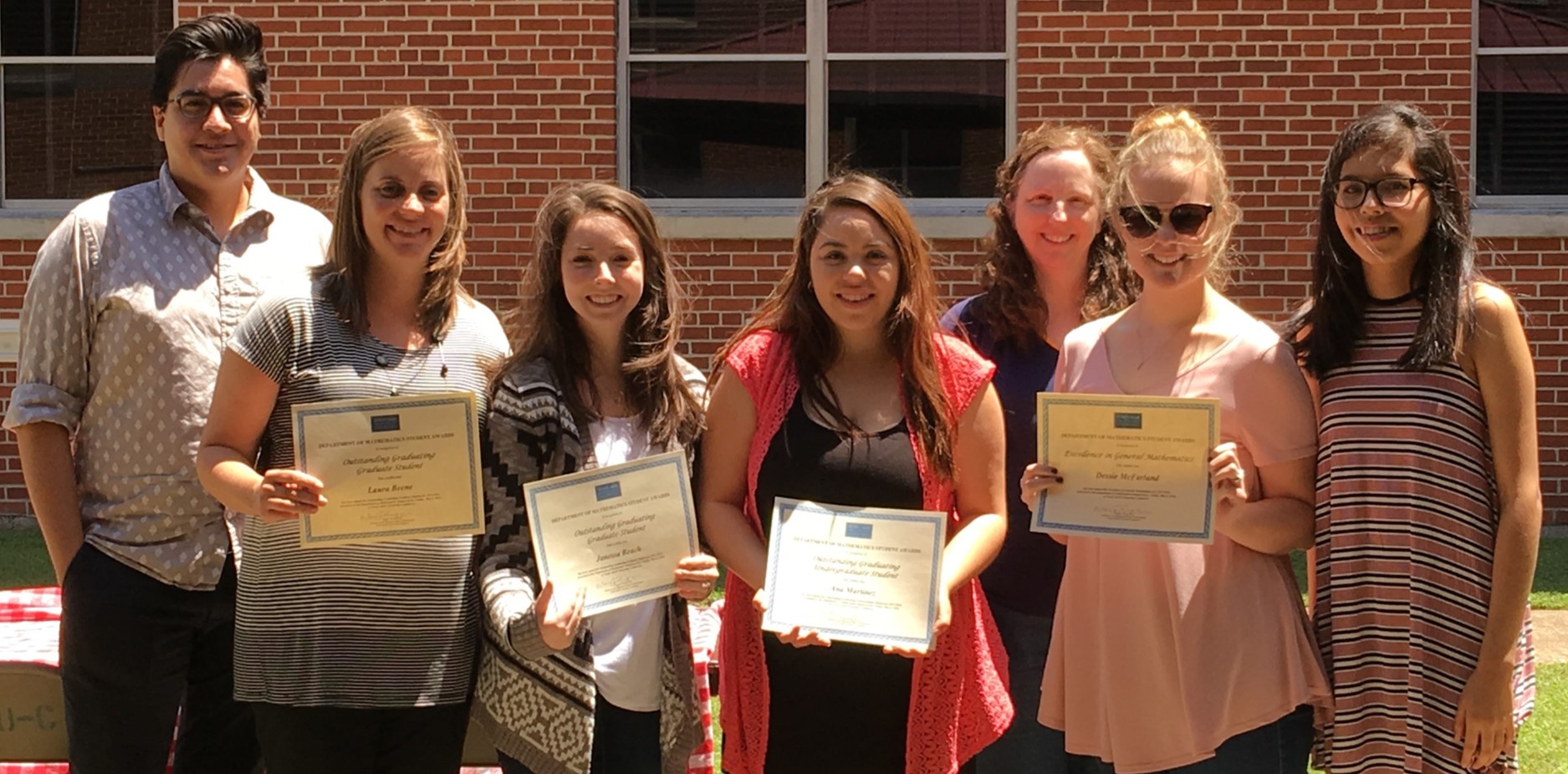 Math student award winners 2017